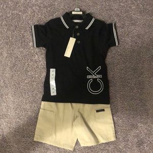 Toddler boy Calvin Klein shorts and shirt